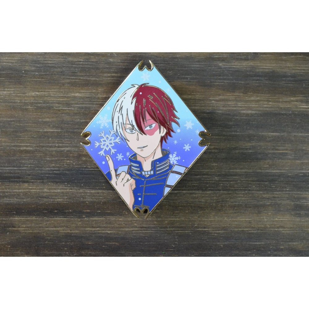 Shoto Hero Academia Pin Todoroki Diamond Manga #LE1350